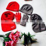 Embroider Polar Fleece Hat Scarf Mitten Sets thumbnail-6