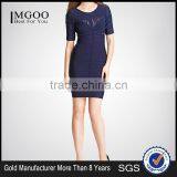 2015 High Quality Dresses Fashion Design For Ladies Half Sleeves Wrap Breast Vestidos H517 thumbnail-1