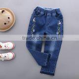 S33424W Teenager Girls Jeans Pant 2017 Children Autumn Casual Light Denim Pants thumbnail-1