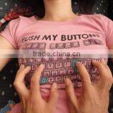 Cotton Printing Creative Keyboard T-shirt thumbnail-1