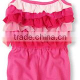 factory direct wholesale clothing Sweet Ruffle Romper Ribbon Strap Jumpsuit stylish flair flouncing cotton Teddies