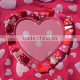 2015 New Baby Girls Ribbon Heart Hot Pink Valentine Dress thumbnail-2
