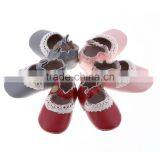 Lace Decoration Lovely Baby Girl Moccs, Leather Baby Girl Leather Moccasins thumbnail-4