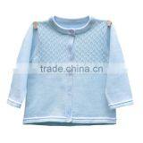 Long Sleeves Argle Pattern Round Collar Baby Cardigan Sweater thumbnail-1