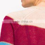 Hot Selling Rainbow Colorful Striped Pattern Cashmere Sweater Designs for Women thumbnail-5