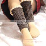 Popular Europe Twist Knitted Warm Wool Boot Socks thumbnail-6