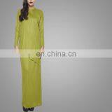 Modern Pleated Baju Kurung Beautiful Abaya 2017 Islamic Wear thumbnail-2