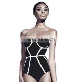 Whole Sale Black/ White Simple 1 Pcs Summer Bikini Mature Bikini Dresses thumbnail-1