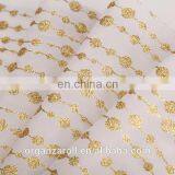 2015 Fashion Design Decorative Golden Glitter Organza Fabric thumbnail-1
