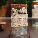 New Arrived Lace Button Bow-knot Wishing Bottle With Led Light Lucky Bottle Cork thumbnail-3