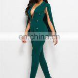 Wholesale Sexy Spandex Buttons 2019 New Ladies Bodysuit Jumpsuits thumbnail-1