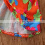 Autumn Winter Baby Girls 2pcs Outfit Ribboned Bamboo Tops + Tie-Dye Bell Pants Bottom 2 Pcs Suspender Set thumbnail-5