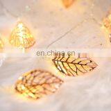 Battery Operated String Fairy Lights 10 Led Metal Leaves Led String Light