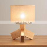 Zhongshan Wholesale supplier Wooden Table Lamp Fabric Lamp Shade with E27 buld design light