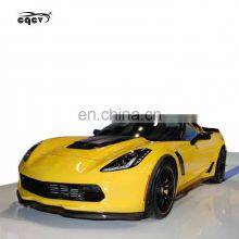 Carbon Fiber Front Lip for Chevrolet Corvette C7 Side Skirts Rear Trunk Spoiler thumbnail-3