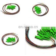 12 Color Single Mode Fiber Optic White G652d E2000 APC Pigtail Tight Tube0.9mm Fiber Optic Bundle Pigtail thumbnail-2