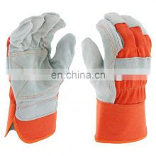 Heavy Duty Cow Split Double Palm Working Gloves /Hand Protection Split Leather Working Glove