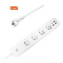 WIFI Smart Power Strip, Extension Cord With USB C PD Charge Port 16A Works With Alexa Google Home EU Standard Remote Control thumbnail-2