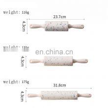 Silicone Gel Rolling Pin Baking Tool White Color Dot Silica Gel Flour Stick Roller Rolling Stick thumbnail-5