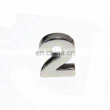 Hot Sale Nickle Free Silver Color Metal Number Letters Letter For Handbag Purse