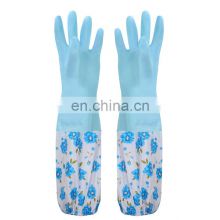 Female Durable Rubber Household Waterproof Wash Clothes Home Kitchen Cleaning Housework Dish Washing Gloves
