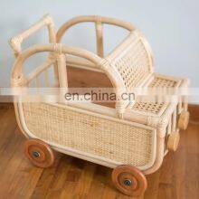 Hot Sale Rattan Toys Storage Wicker Car Sustainable Natural Children Toy Kid's Doll Toy Vietnam Manufacturer thumbnail-3