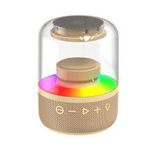 2024 Factory OEM Wireless Speaker RGB LED Light Bluetooth Speakers Outdoor Use Fabric Portable Speakers thumbnail-6