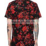 Wholesale Rose Printed Hawaiian Short Sleeve Mens Shirts thumbnail-2
