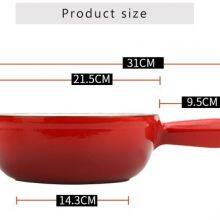 Best Selling Cookware Caquelon Cast Iron Fondue Pot 23 cm Suitable for Induction Cookers thumbnail-2