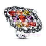 2016 Jewelry Trends Oval Shaped Color Stone Latest Gold Ring Designs for Girls thumbnail-1