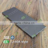 80mm High Fire Retardant Silver Brushed Aluminium Skirting Board thumbnail-1