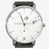 Multi-fonction High Quality Triple Needle Stainless Steel Case With Sapphire Crystal Glass Watch thumbnail-2