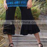 Miss123 Plus Size Yoga Waist Women's Formal Capri Pant Suits Ruffle Pant Suit thumbnail-2