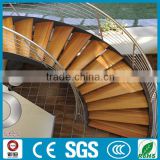modern residential indoor steel wood curved staircs
