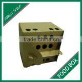 NEW STYLE BROWN PLAIN CORRUGATED FOOD DELIVERY CARTON BOX WITH HANDLES thumbnail-5