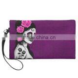 Customizable Design Skull Girl Wristlet Clutch Bags thumbnail-2