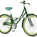 26" green city star bike retro city bicycle with light for saleKB-CB-M16025