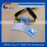 China supplier Promotion high secure custom fabric wristband