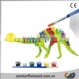 Multiple Wooden 3D Dinosaur Jigsaw Puzzle For Kids DIY Painting