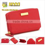 2014 PVC red purse with metal label ladies walet