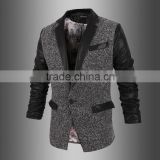 Brand mens leather blazer jackets
