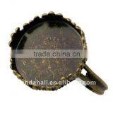 Brass Blank Ring Settings, Large Antique Reproduction(KK-Q007-AB) thumbnail-1