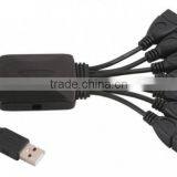 ABS Material 8-Port USB 2.0 Charger Hub 1 Male With 7 Female Ports