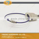 Outdoor Hiking Purple Stainless Steel Wire Keychain Cable Keyring thumbnail-1