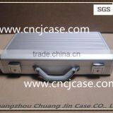Silver Aluminum Computer With Foam Inserts Box Small Round Thin Aluminum Computer Case With Belt thumbnail-3
