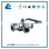 Sanitary Threaded 3 Ways Ball Valve
