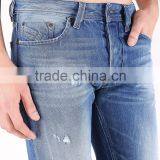 Blue Denim Jeans for Men Straight Leg thumbnail-2
