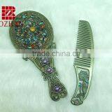 Charms Compact Mirror Set With Rhinestone/vintage Style Vanity Mirror Set thumbnail-2