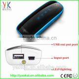 2016 Newest Real Capacity Torch Led Light 2600mah Mobile Juice Power Bank