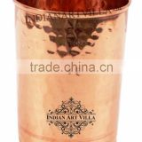 Handmade Pure Copper Glass Cup 380 ML Serving Water Home Hotel Good Health Benefits Yoga, Ayurveda